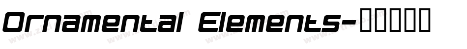 Ornamental Elements字体转换